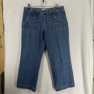 Tommy Hilfiger Cropped Capri Medium Wash Jeans Y2K Womens 10 Blue